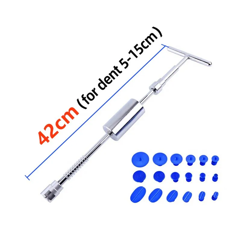 Universal Car Dent Puller Metal T Dent Repair Tool Auto Repair Sheet Metal Kit Slide Hammer Reverse Hammer Glue  18pcs Glue Pull