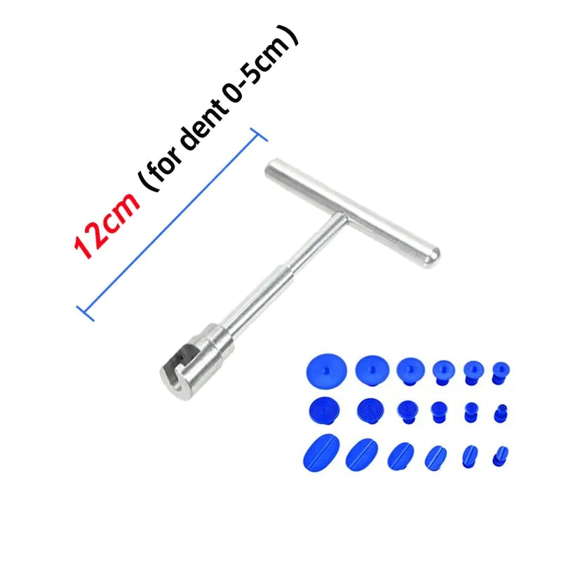 Universal Car Dent Puller Metal T Dent Repair Tool Auto Repair Sheet Metal Kit Slide Hammer Reverse Hammer Glue  18pcs Glue Pull