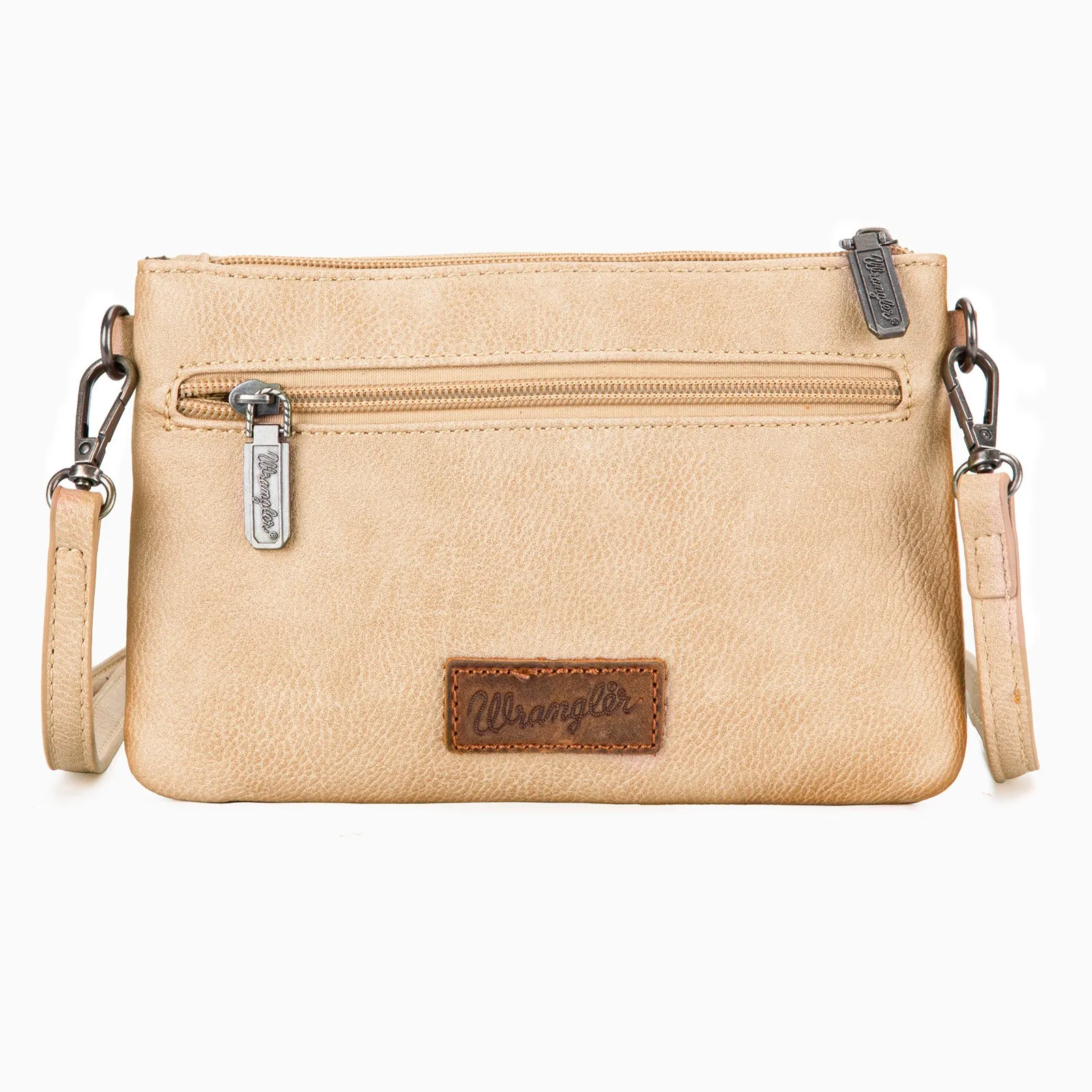 WG86-181 Wrangler Clutch/ Wristlet Crossbody Bag Collection- Tan