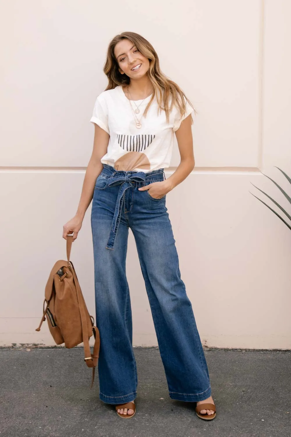 Wide Leg Paper Bag Denim