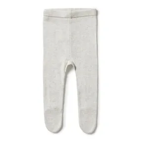 Wilson Frenchy Knitted Leggings with Feet - Grey Melange (3-6 Months, 6-8 Kg)