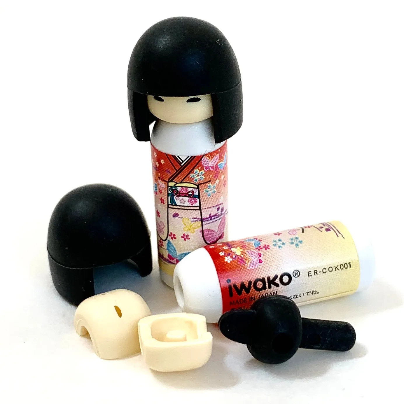 X 380031 Iwako Kokeshi Japanese Doll Eraser-DISCONTINUED